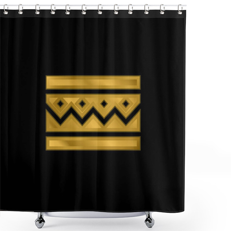 Personality  Bracelet Gold Plated Metalic Icon Or Logo Vector Shower Curtains