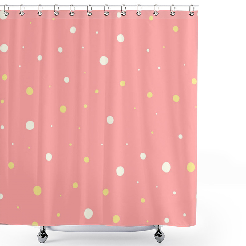 Personality  Baby Fun Hand Drawn Dots Asymmetrical Seamless Pattern, Dotted Swiss Shower Curtains