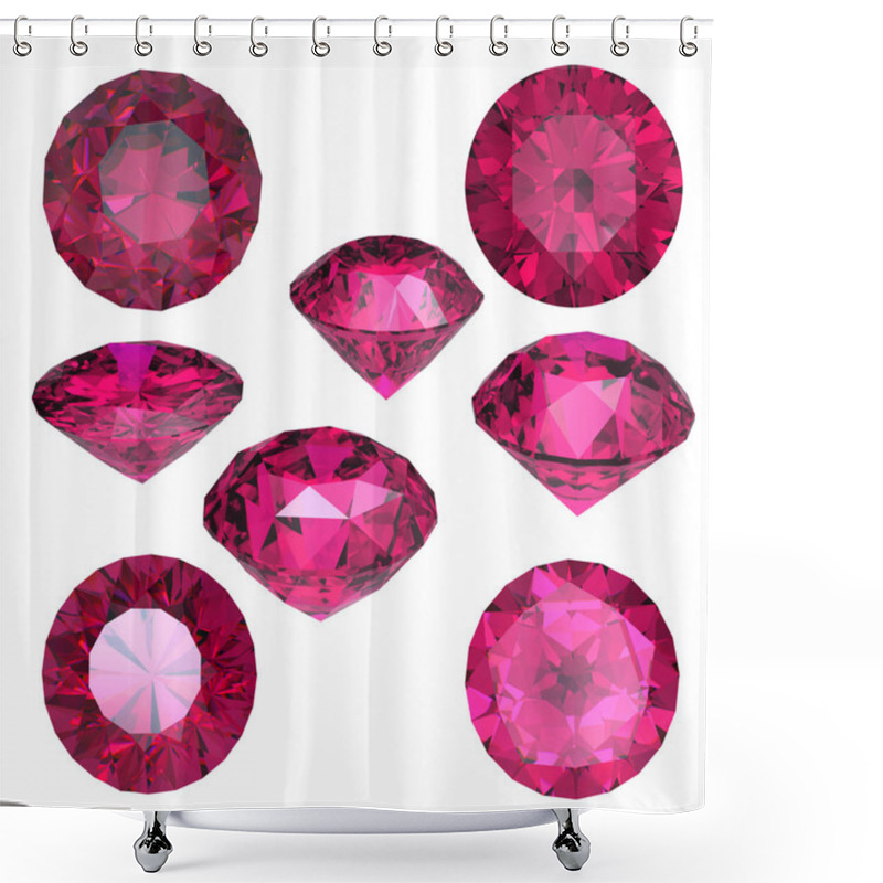 Personality  Round Ruby Shower Curtains