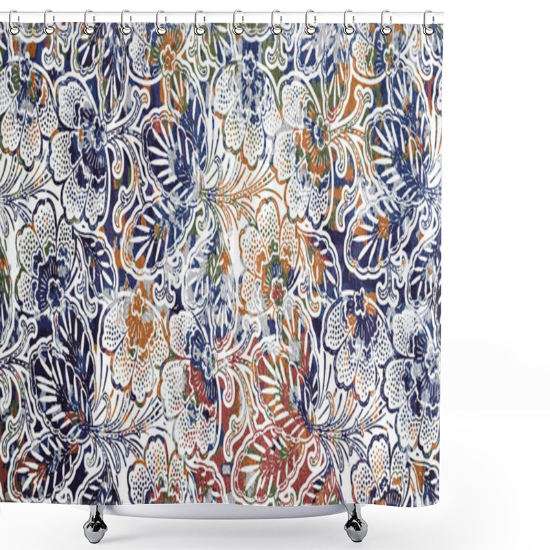 Personality  Carpet And Fabric Print Design With Grunge And Distressed Texture Repeat Pattern  Shower Curtains