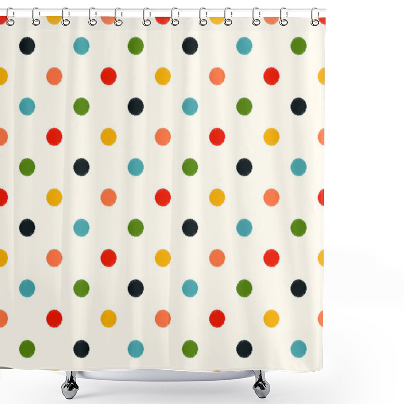 Personality  Circles Dots Pattern Shower Curtains