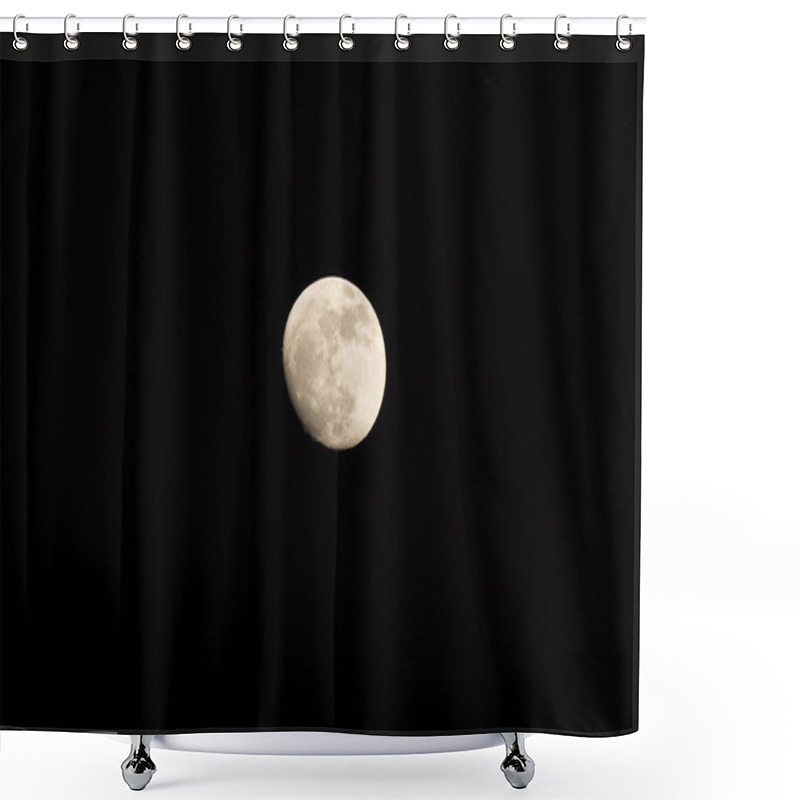 Personality   The Moon In The Night  Time With Black Sky Background Shower Curtains