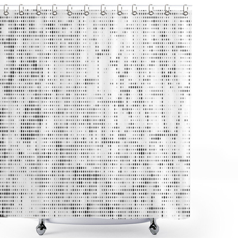 Personality  A Black And White Halftone Pattern With Dots, A Black And White Halftone Pattern Of A Snake Skin,  Grunge Halftone Dots, Vintage Vibes,  Grunge Halftone Textures, Nostalgic Noise, Grunge Dot Pattern Shower Curtains