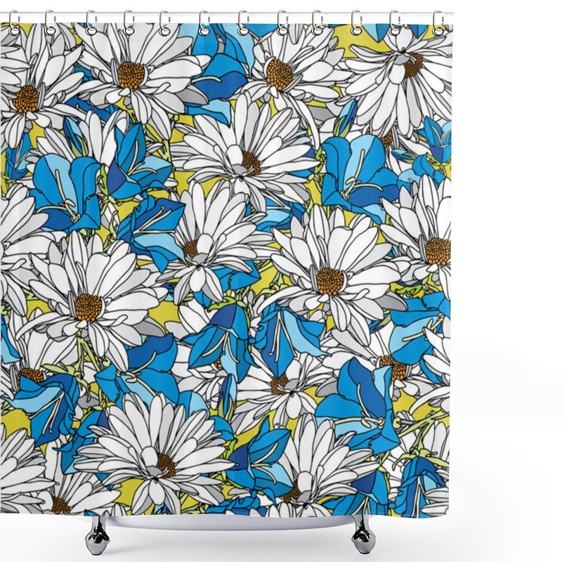 Personality  Elegance Pattern With Flowers Chamomile Shower Curtains