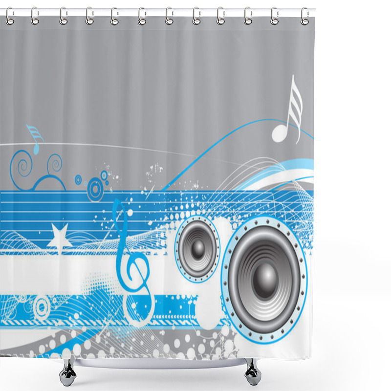 Personality  Music Theme Shower Curtains