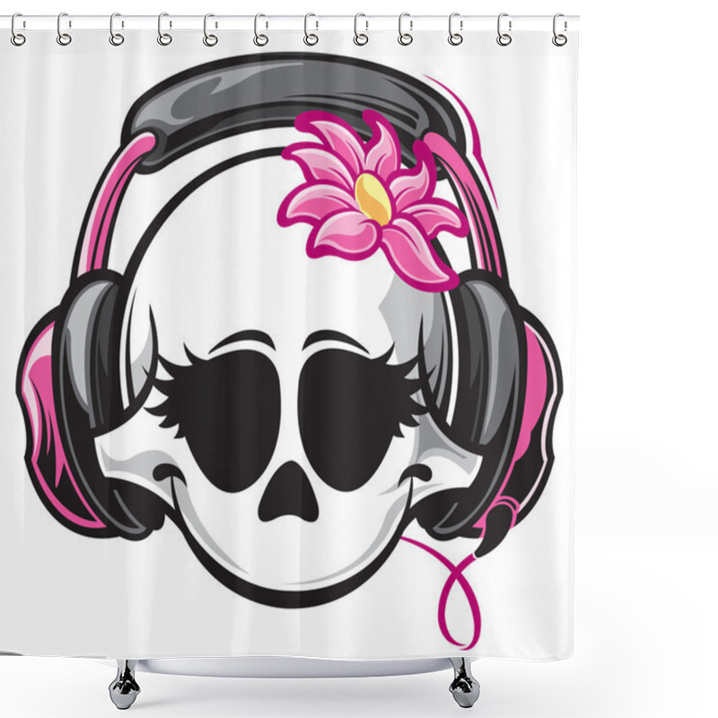 Personality  Girl Skull Shower Curtains