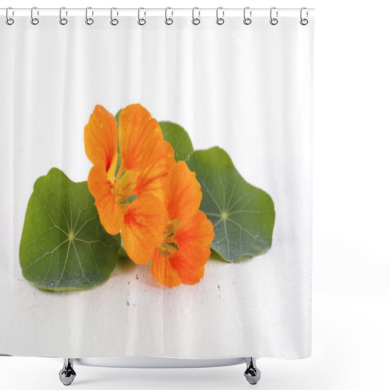 Personality  Small Bouquet Of Edible Nasturtium Flowers  Shower Curtains