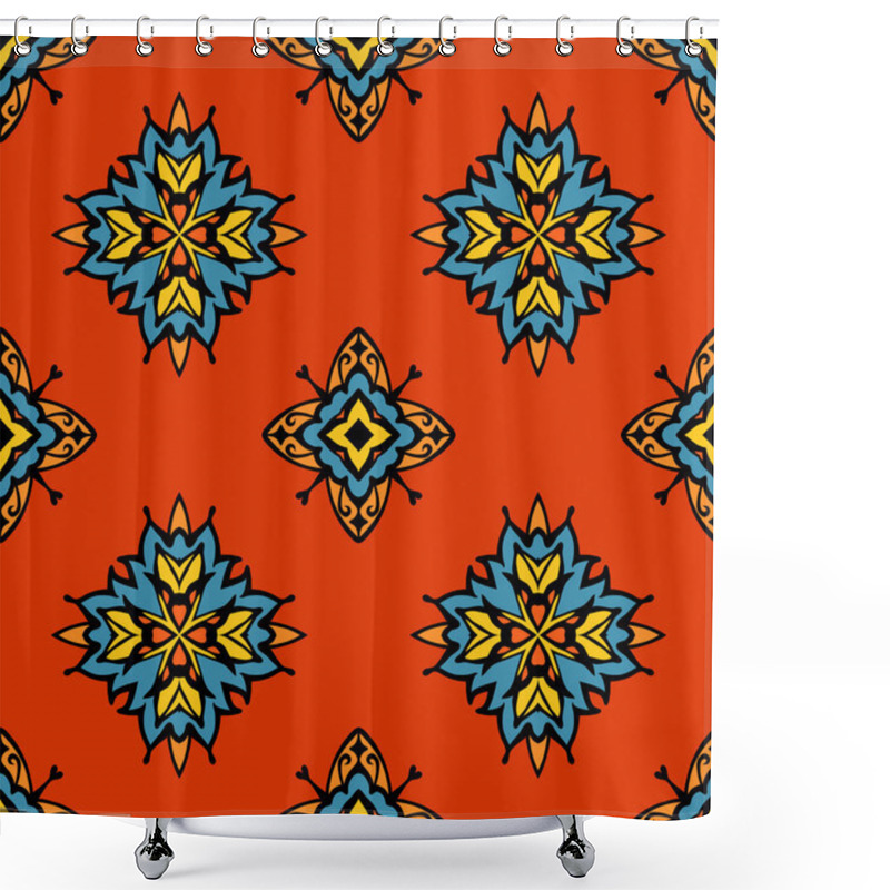 Personality  Abstract Tribal  Seamless Tiled Vector Design Shower Curtains