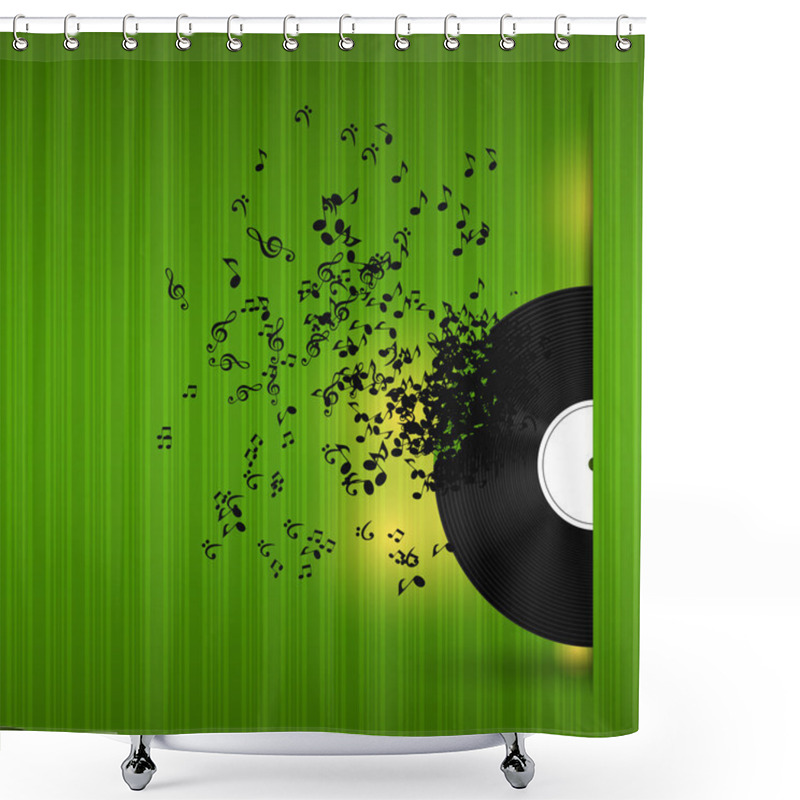 Personality  Abstract Music Background Vector Illustration For Your Design Shower Curtains