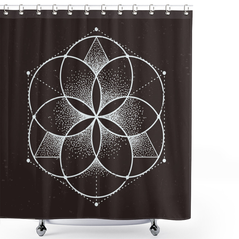 Personality  Vector Sacred Geometry Shower Curtains