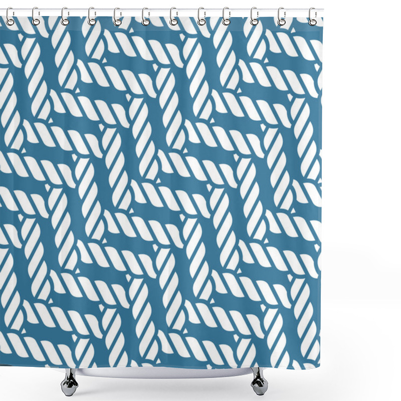 Personality  Seamless Nautical Rope Knot Pattern, Lattice Shower Curtains