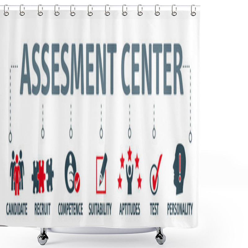 Personality  Banner Assessment Center Concept Shower Curtains