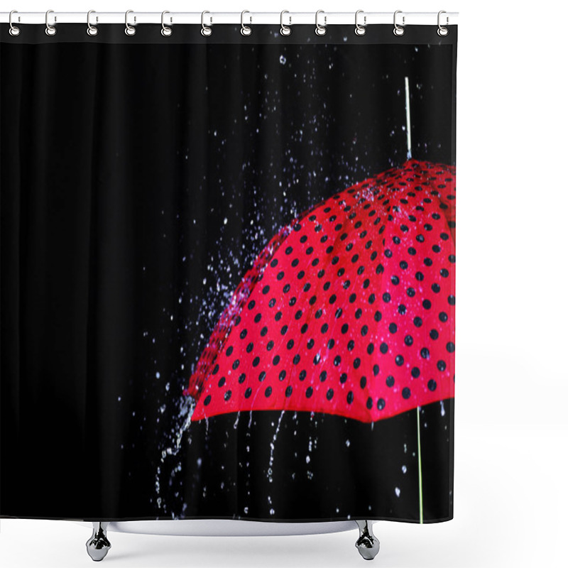 Personality  Rain Drop Umbrella Isolated Shower Curtains