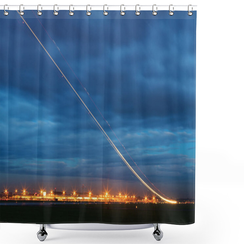 Personality  Aircraft At Take Off Shower Curtains