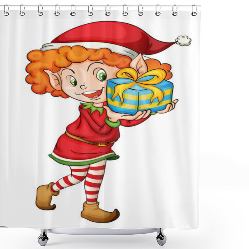 Personality  Christmas Elf Shower Curtains