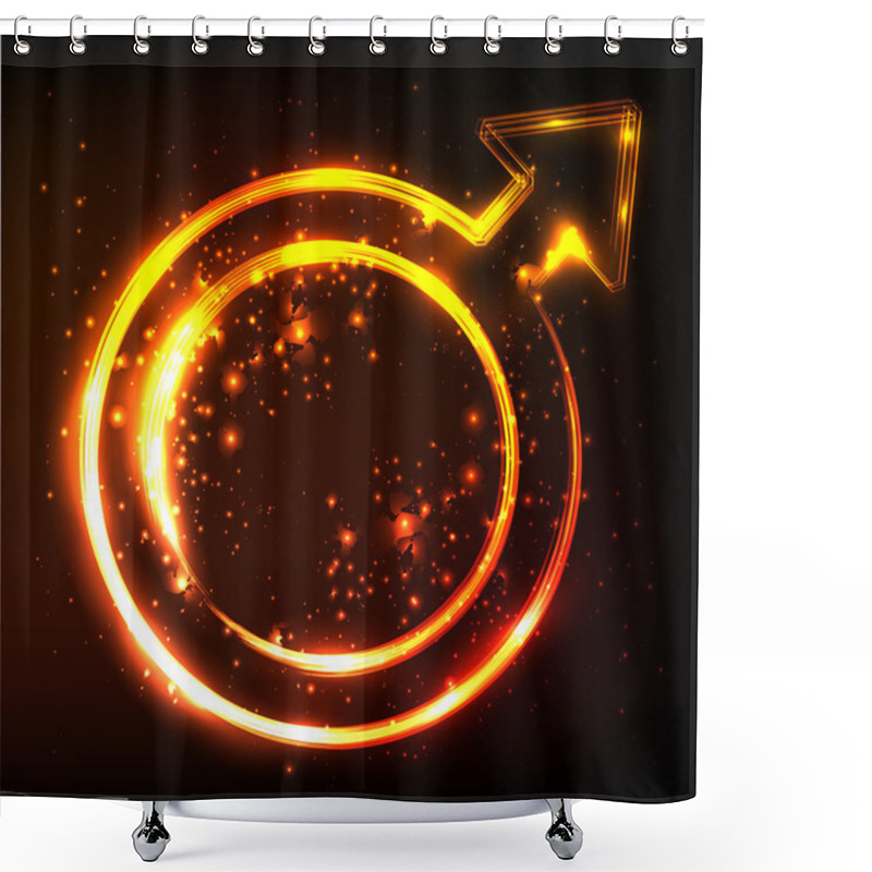 Personality  Symbol Men Shower Curtains