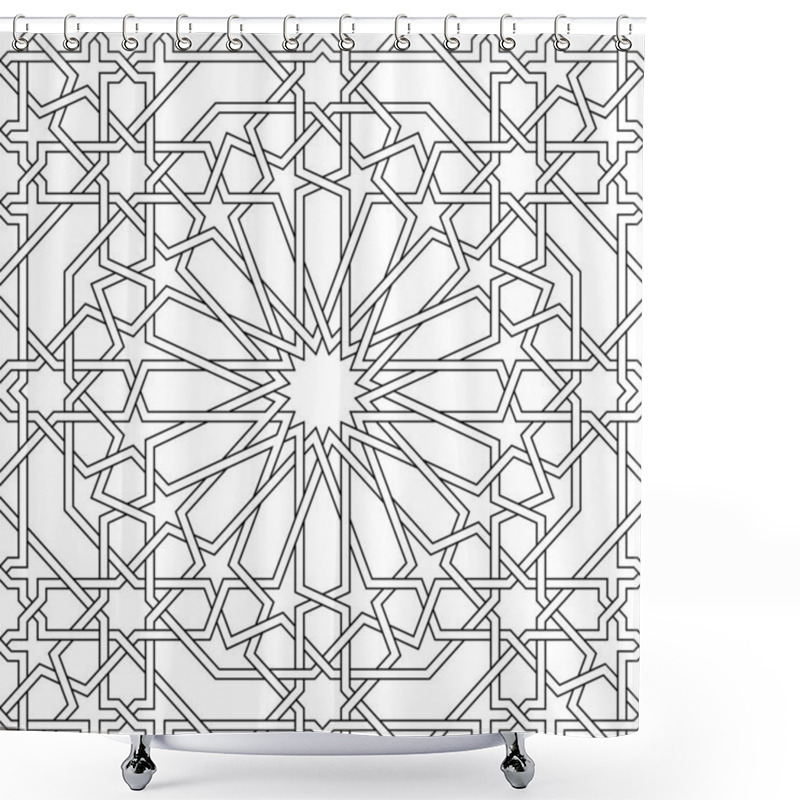 Personality  Geometric Islamic Ornament Pattern Shower Curtains