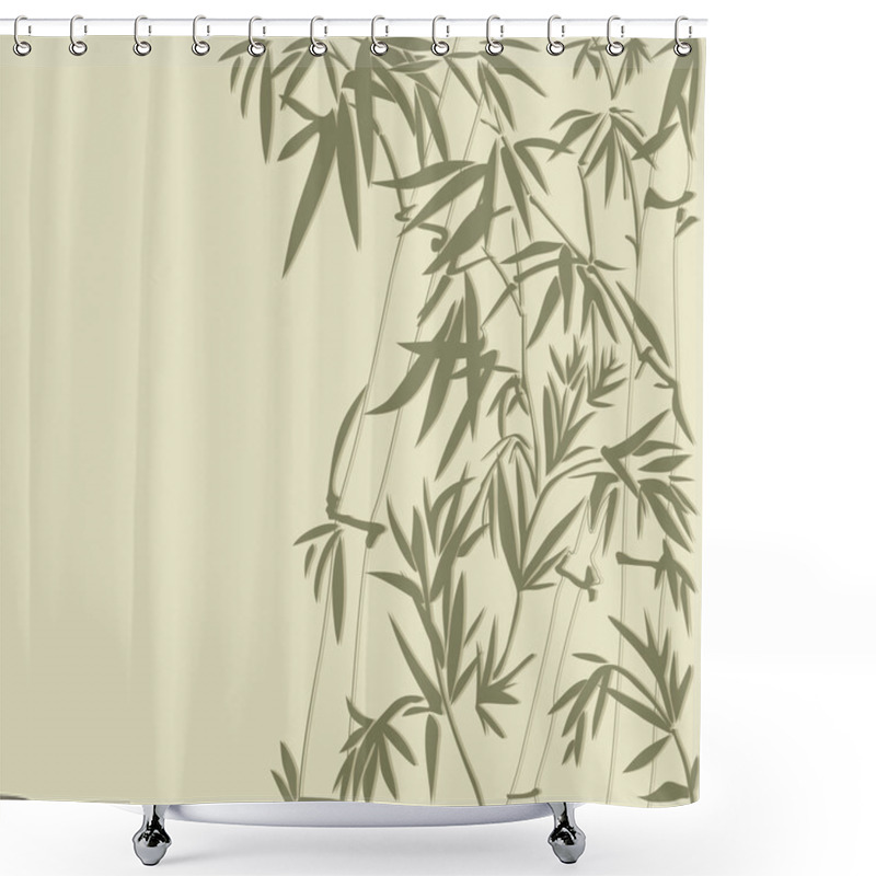 Personality  Bamboo Vector Illustration Shower Curtains