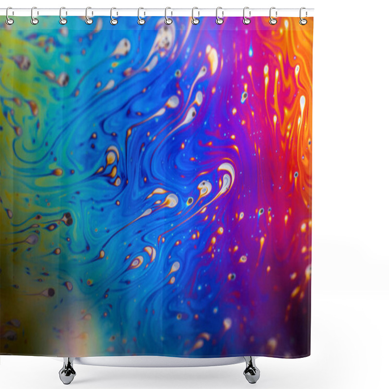 Personality  Beautiful Psychedelic Abstraction Formed By Light On The Surface Of A Soap Bubble Shower Curtains