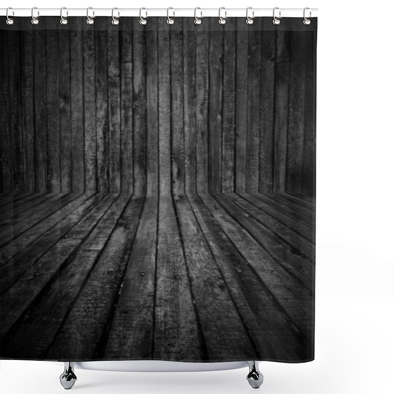 Personality  Dark Wooden Room Shower Curtains