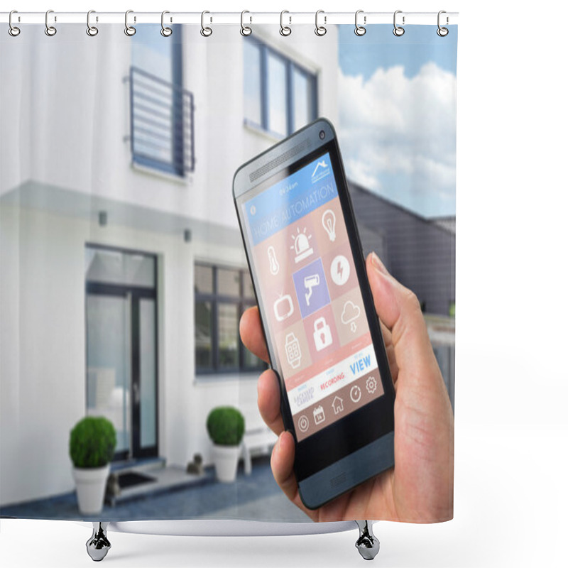 Personality  Smart Home Security App Shower Curtains