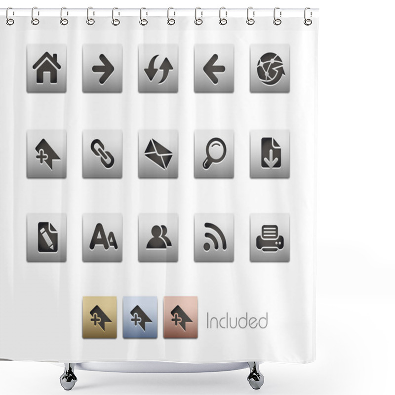 Personality  Web Navigation // Metallic Series Shower Curtains