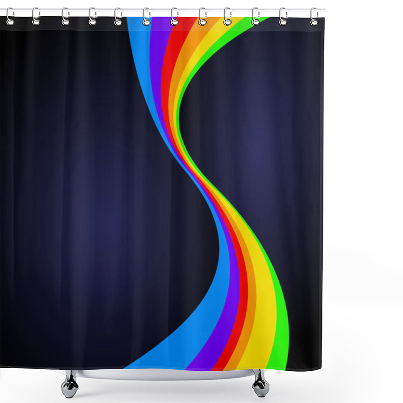 Personality  Abstract Rainbow Background. Vector Illustration Shower Curtains