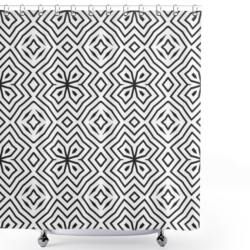 Personality  Geometrical Abstract Background Shower Curtains