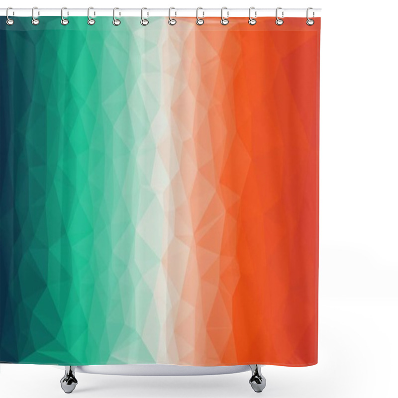 Personality  Abstract Background With Geometric And Poly Pattern Shower Curtains