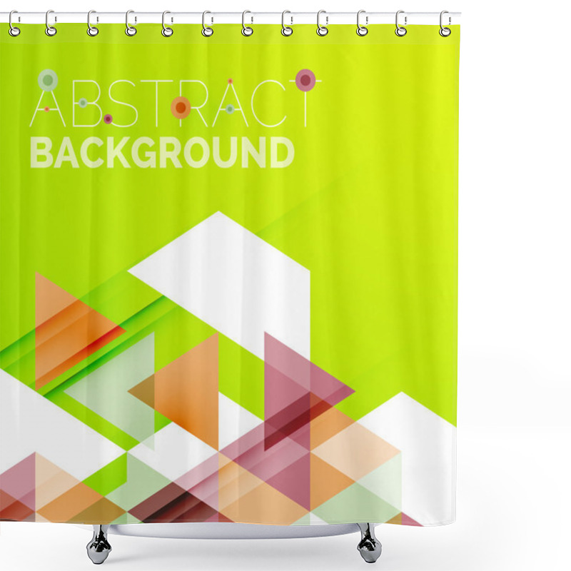 Personality  Abstract Geometric Background. Modern Overlapping Triangles Shower Curtains