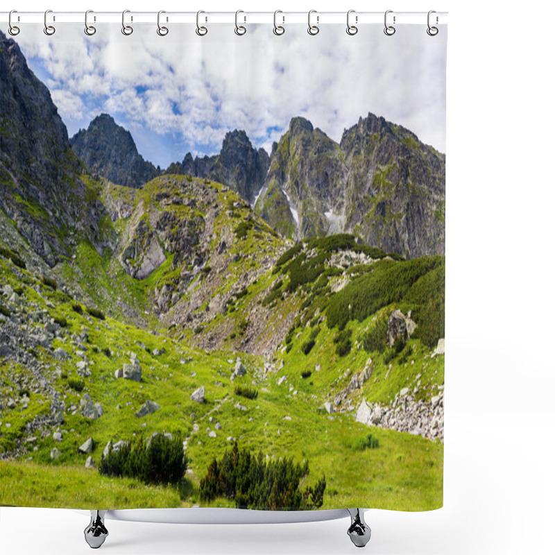 Personality  Inspiring Tatra Mountains Landscape View, Sunny Summer Day Shower Curtains