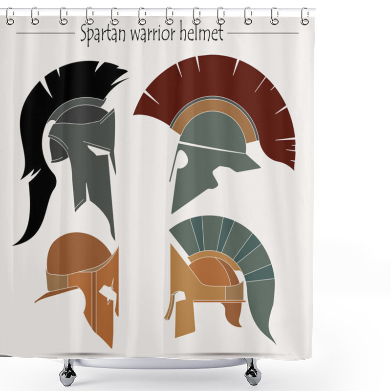 Personality  Spartan Warrior Helmet  Shower Curtains