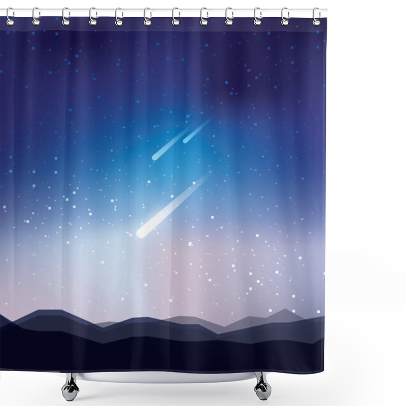 Personality  Beautiful Majestic Abstract Universe Wallpaper Shower Curtains