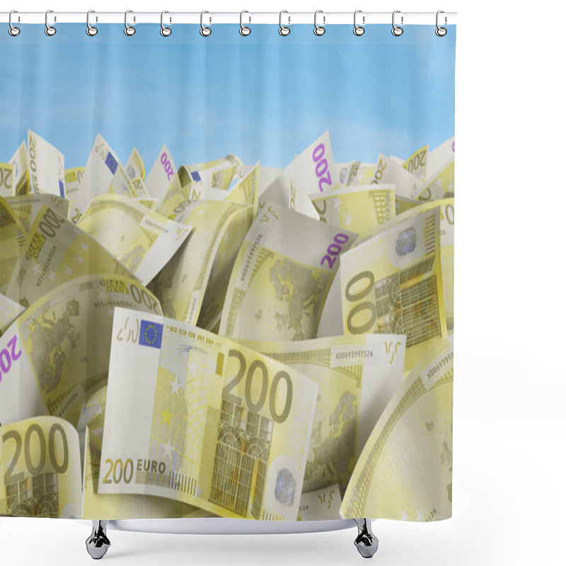 Personality  200 Euro Bills Shower Curtains