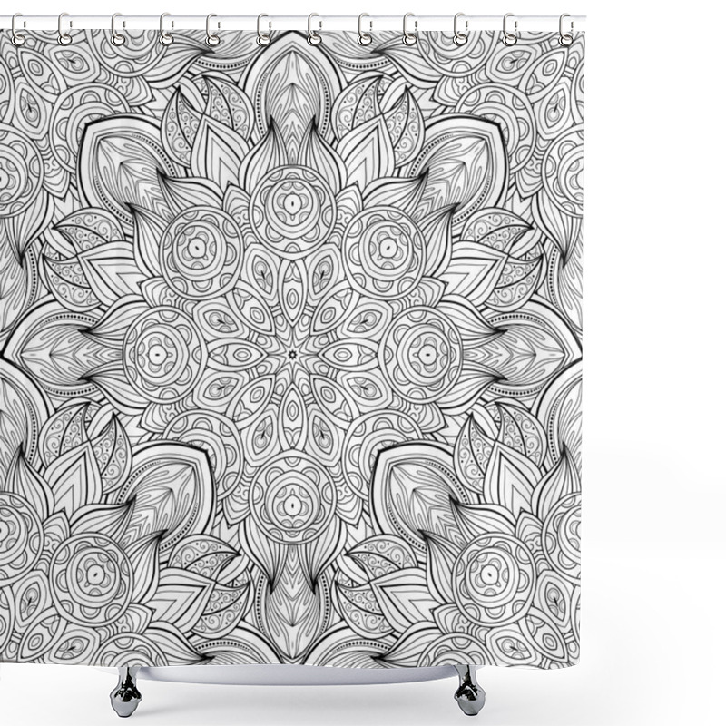 Personality  Seamless Abstract Floral Pattern Shower Curtains