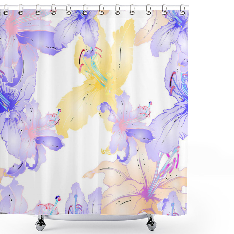 Personality  Pastel Floral Seamless Pattern. Delicate  Shower Curtains