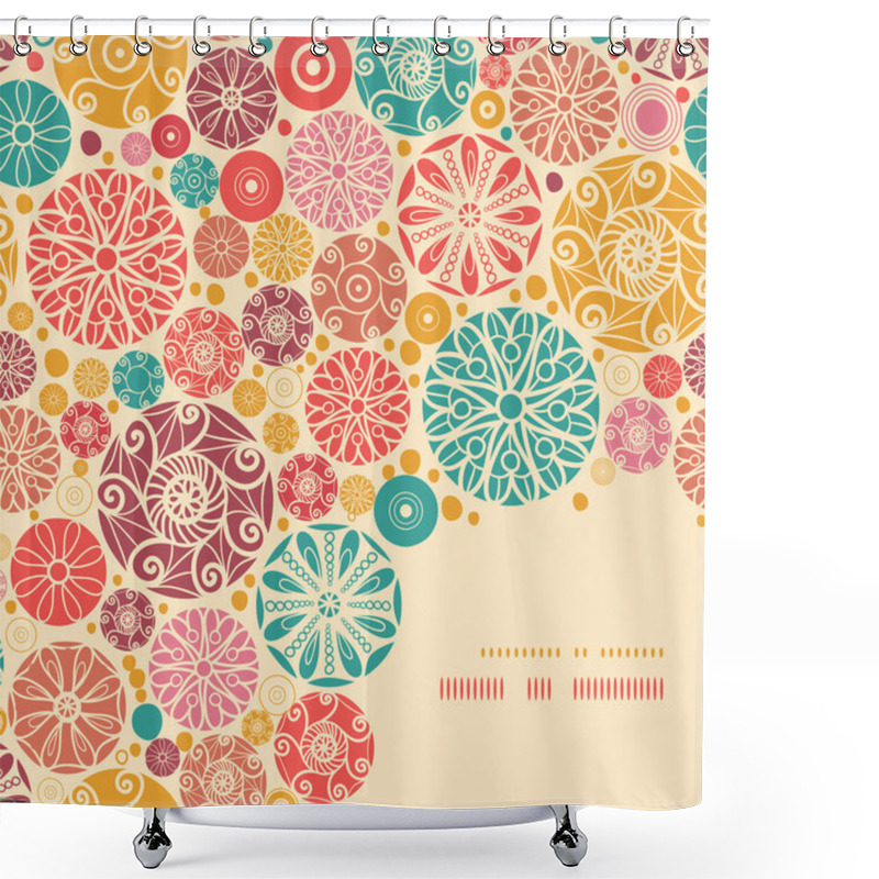 Personality  Abstract Decorative Circles Corner Pattern Background Shower Curtains