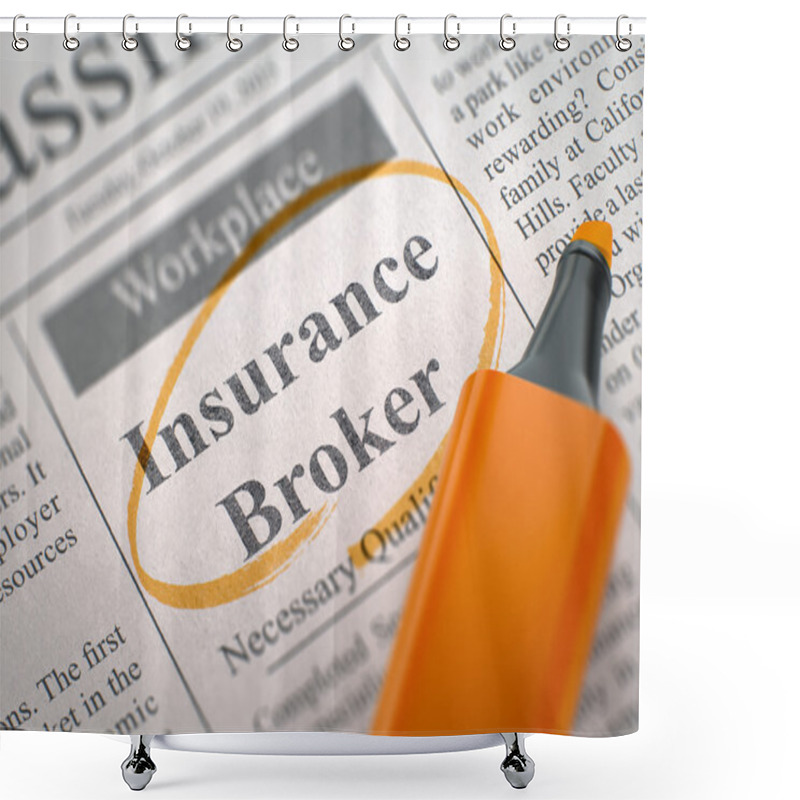 Personality  Insurance Broker Join Our Team. 3D. Shower Curtains