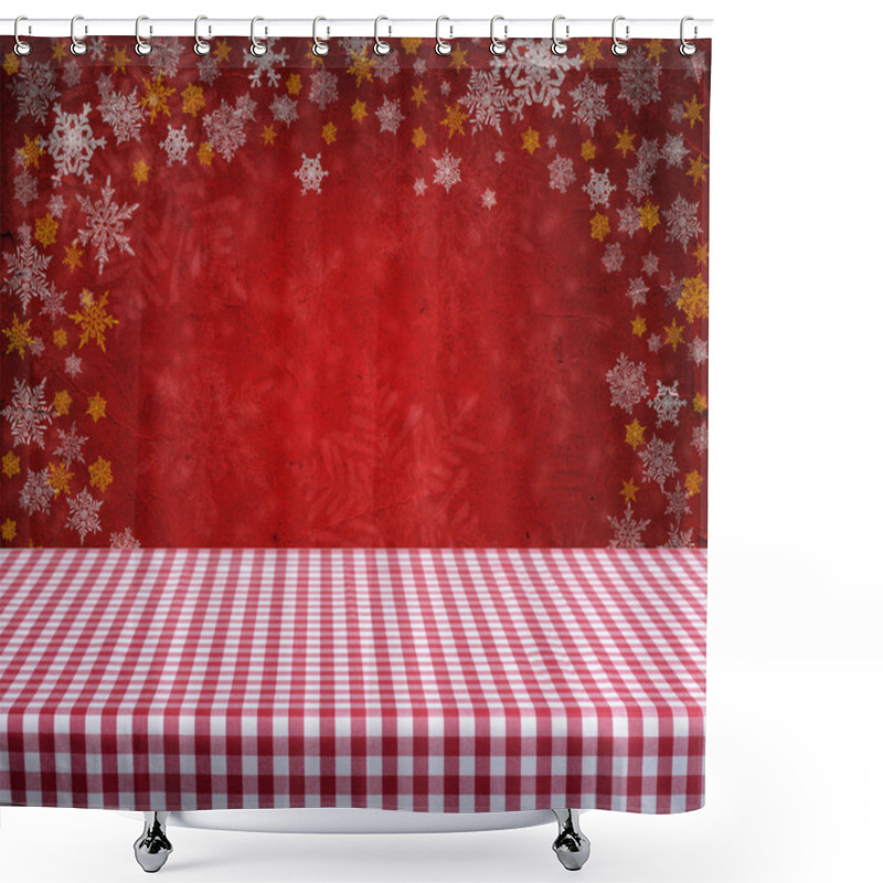 Personality  Empty Red Table Shower Curtains