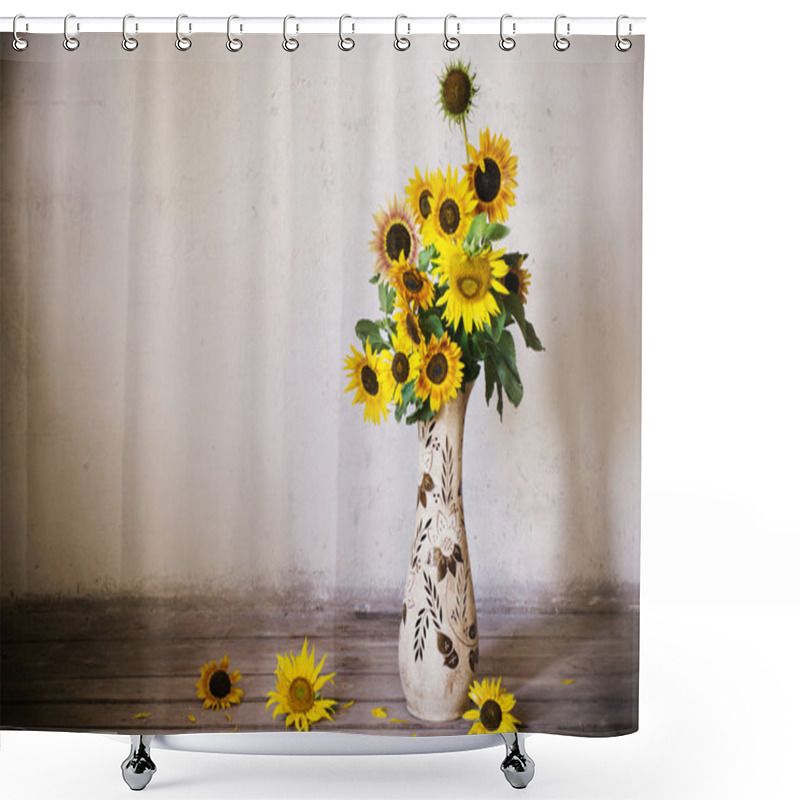 Personality  Still Life With Sunflowers Shower Curtains