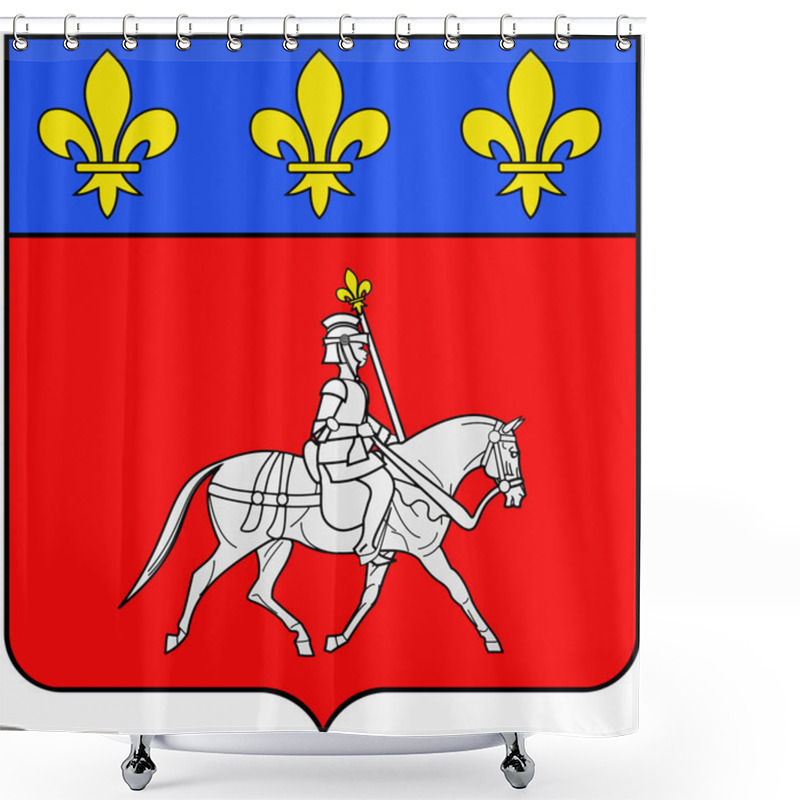 Personality  Coat Of Arms Of The City Of Cognac. France Shower Curtains