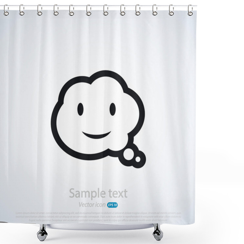 Personality  Comic Speech Bubble Icon Shower Curtains