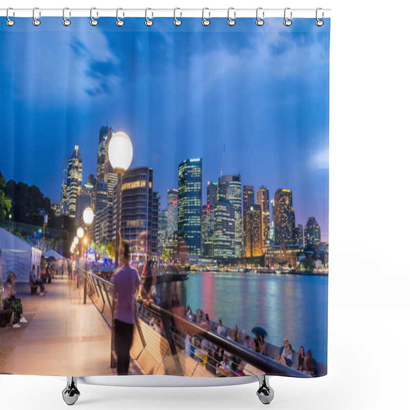 Personality  SYDNEY - NOVEMBER 6, 2015: Locals And Tourists Enjoy City Sunset Shower Curtains