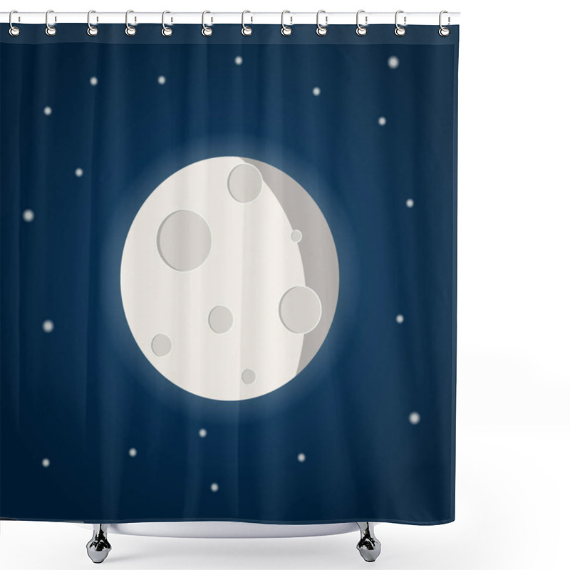 Personality  Moon With Stars Shower Curtains