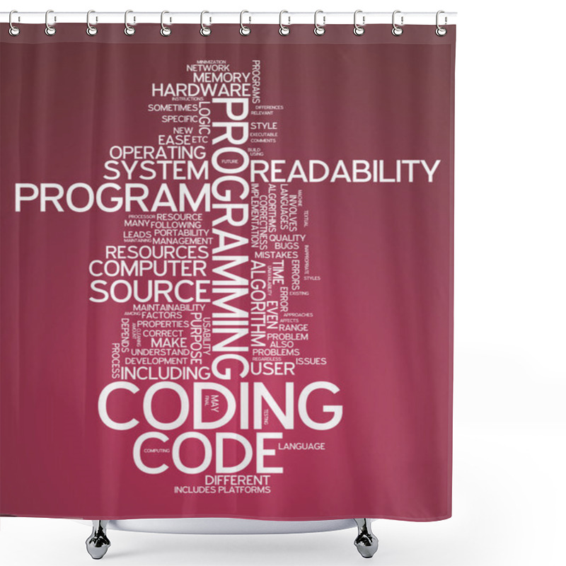 Personality  Word Cloud Coding Shower Curtains