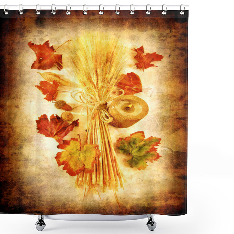 Personality  Grunge Autumn Background Shower Curtains