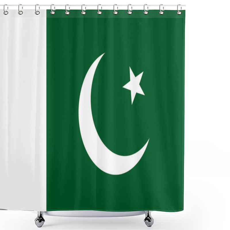 Personality  An Illustration Of The  Official Flag Of Pakistan With Copy Space Shower Curtains