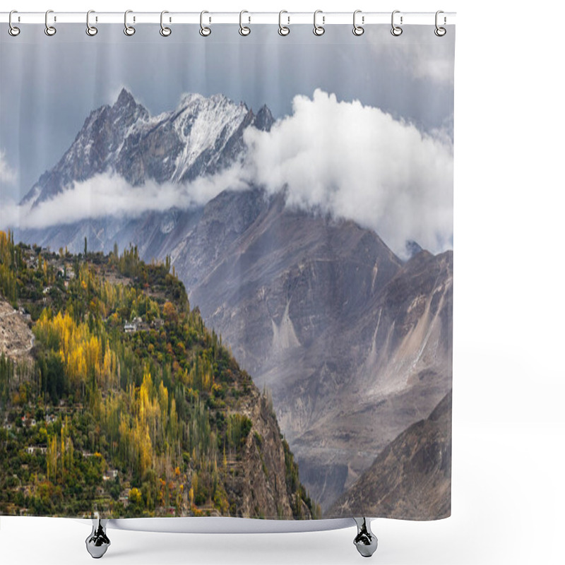 Personality  Mountain Village In Hunza River Valley. Pakistan Northern Areas  Shower Curtains