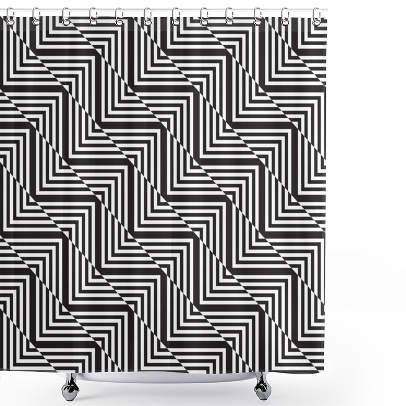 Personality  Abstract Geometric Pattern Shower Curtains