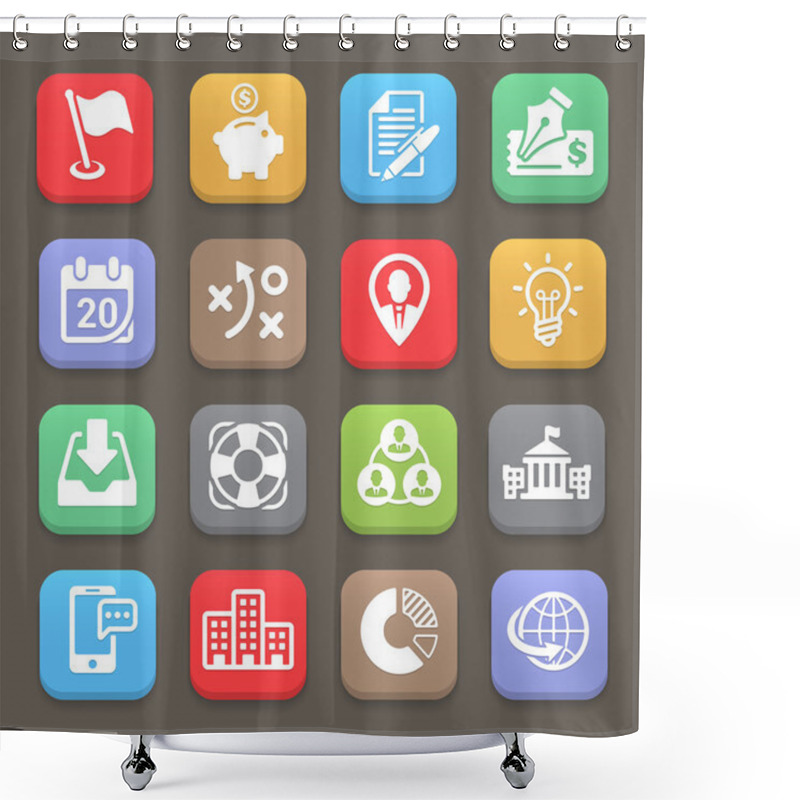 Personality  Business And Finance Icon For Web, Mobile. Vector Shower Curtains